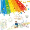 Connecting 300Pcs Straws Building Kit Stem Blocks Construction Toys For Boys Girls Creative Idea Gifts Educational Montessori