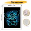 Disney Stitch neon art paint by numbers painting kit handmade diy home decor gifts for bedroom wall hanging craft art supplies set