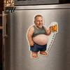 Zachte Buik Koelkastmagneet Papa met Buik Stressverlichter Knijp Notitiehouder Koelkastmagneet Foto voor Keukendecor
