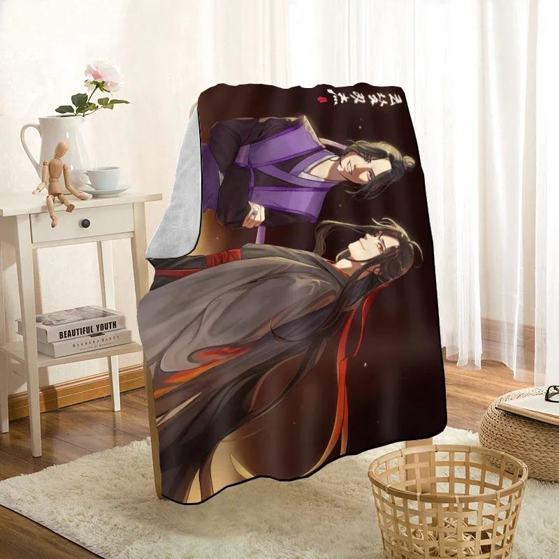 Cute Anime Mo Dao Zu Shi Throw Blanket Personalized Blankets On For The Sofa/Bed/Car Portable 3D Blanket For Kid Home Textiles