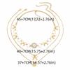 3PCS/SET Gold Color Necklace Set Metal Pendant Necklace Trendy Heart Bowknot Choker  Wedding