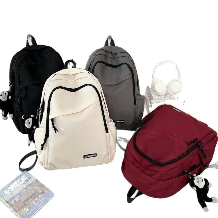 Schoolbag Japanese ins Tide, Light, Casual, Simple and Versatile Large Capacity Junior High School Student School Bag Going Out Backpack