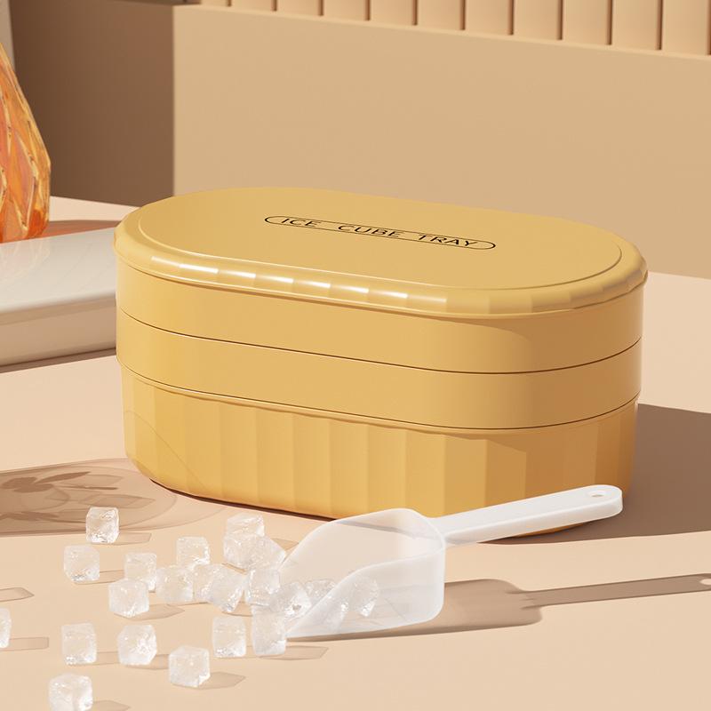 New Plastic Ice Tray 72 Grid Food-grade Ice Cube Mold Large-capacity Ice-making Container Ice Storage Box Refrigerator Artifact