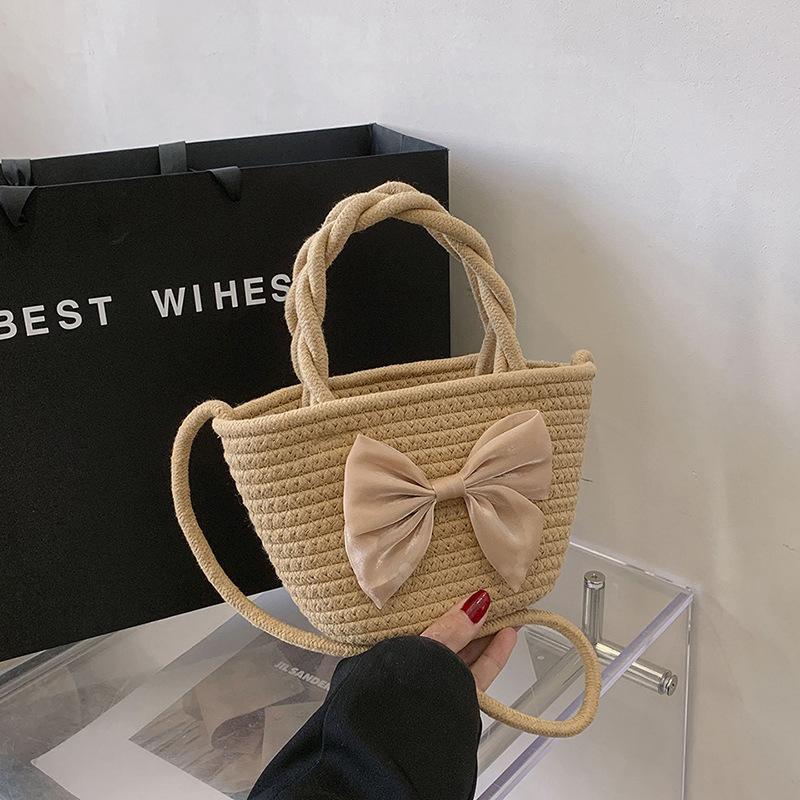 

2025 summer new fashion straw handbag shoulder crossbody bucket bag women s bag vacation woven women s bag
