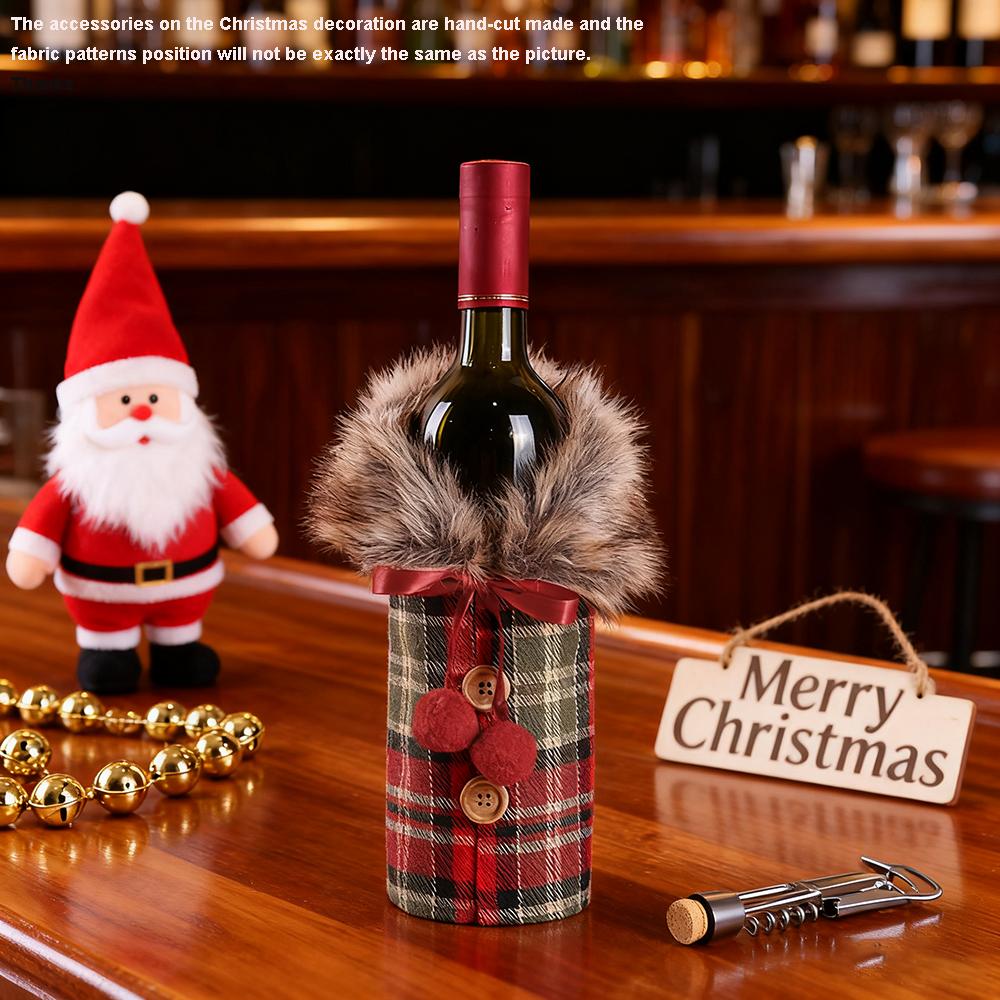 Weihnachts-Rotweinflaschenhüllen-Taschen, Neujahrs-Champagnerflaschenhüllen-Tasche Frohe Weihnachten Tischdekorationen für Heimdekor