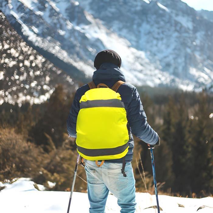 Housse de pluie pour sac à dos - RETOO - 20L - Imperméable - Jaune fluo - Mixte
