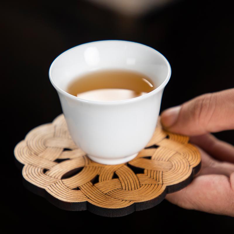 10pcs/pack Dehua High White Porcelain Pure White Ceramic Tea Cup Handmade Kungfu Tea Set Household Simple Pu'er Tea Cup Set