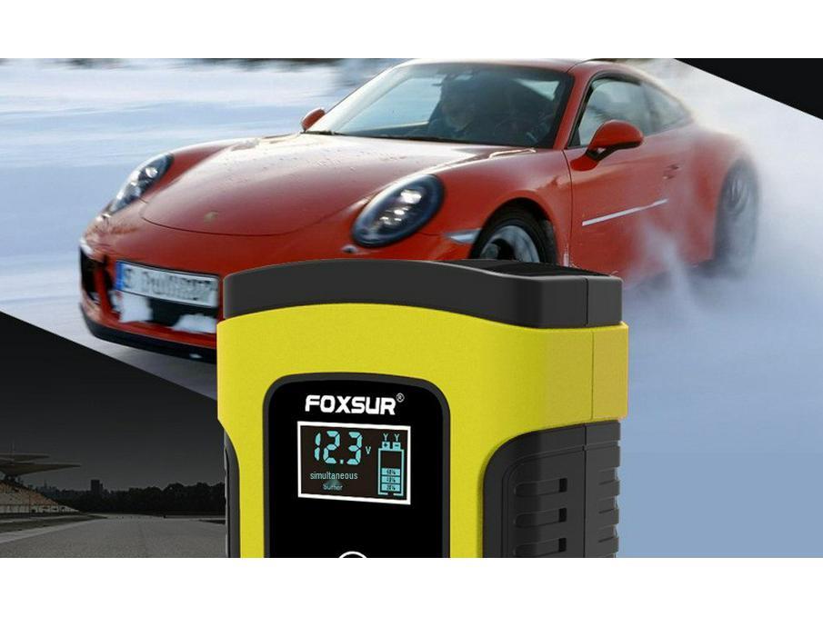 12V 5A Pulsladegerät mit LCD-Anzeige für Motorräder und Autos