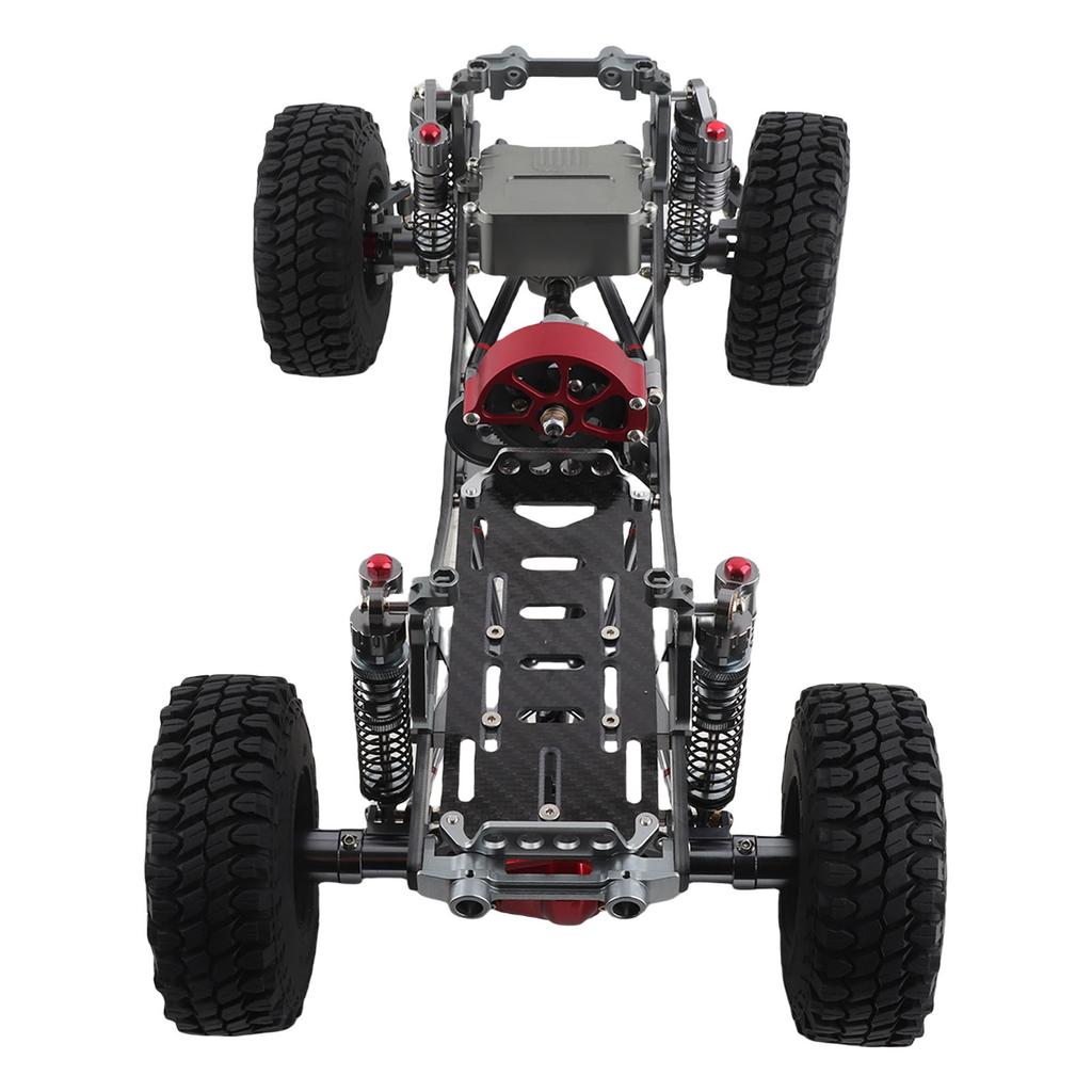 RC Car Chassis Kit, RC Car Frame Set with CNC Aluminum Alloy Winch Mount Carbon Frame for 31300CMm Wheelbase