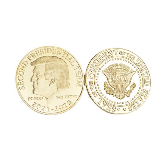 Trump Mugshot Golden Proof Coin Utstansede Trump-samleobjekter Minnesmynt Dobbeltsidig Fine Craft Suvenir Coin