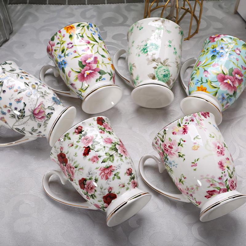 Bone China Coffee Mug Gift Set - Customizable Logo Options, Various Styles