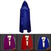 Vibrant Velvet Cloak With Hood In Multiple Colors For Halloween Festivities