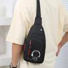 Men's Chest Bag Waterproof Crossbody Shoulder Bag Multi-Pocket Cycling Backpack Korean Fashion Casual Travel Sports Bag for Men