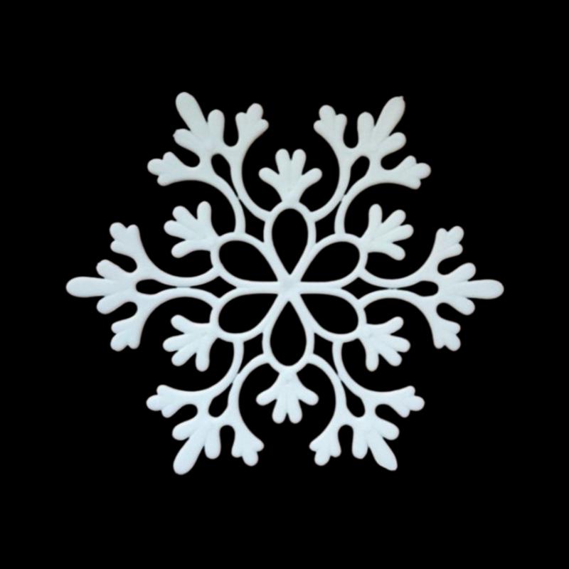 12pcs Large White Snowflake Ornaments -Durable Plastic for Christmas Tree and Winter Wonderland Decorations,Christmas Ornaments