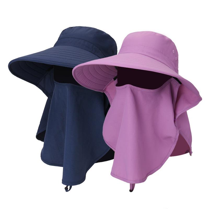 Outdoor Sun Protection Hat Summer Women's Breathable Sun Hat Neck Protection Insect Protection UV Protection Fishing Hat Big Brim Bucket Hat