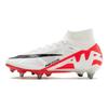 Nike Zoom Mercurial Superfly 9 Elite SG Pro Ready Pack Men Sneakers White Bright-Crimson Black FD0250-600