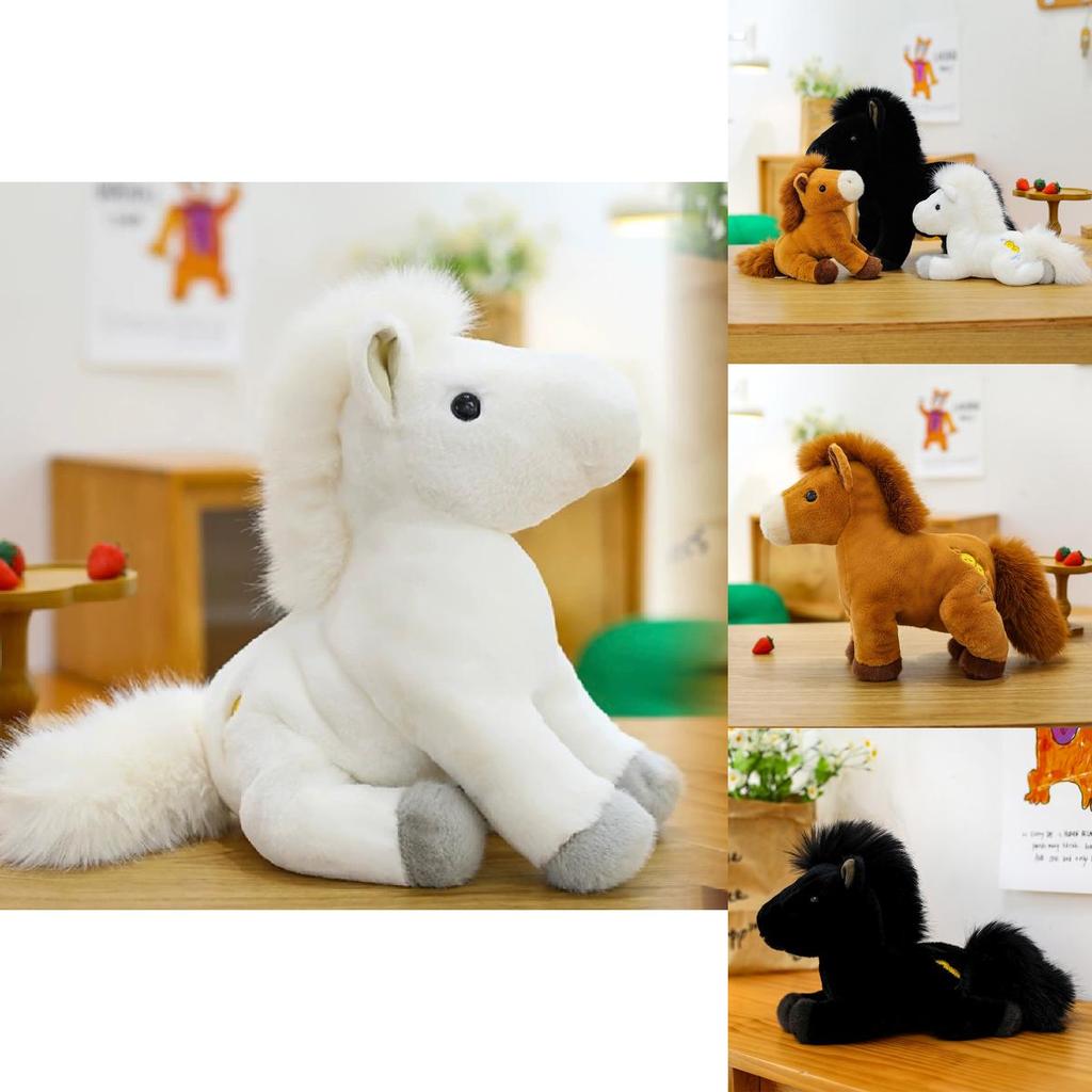 Plush Pony Toy With Pp Cotton Filling Soft Cuddle Pillow For Kids And Birthday Gift