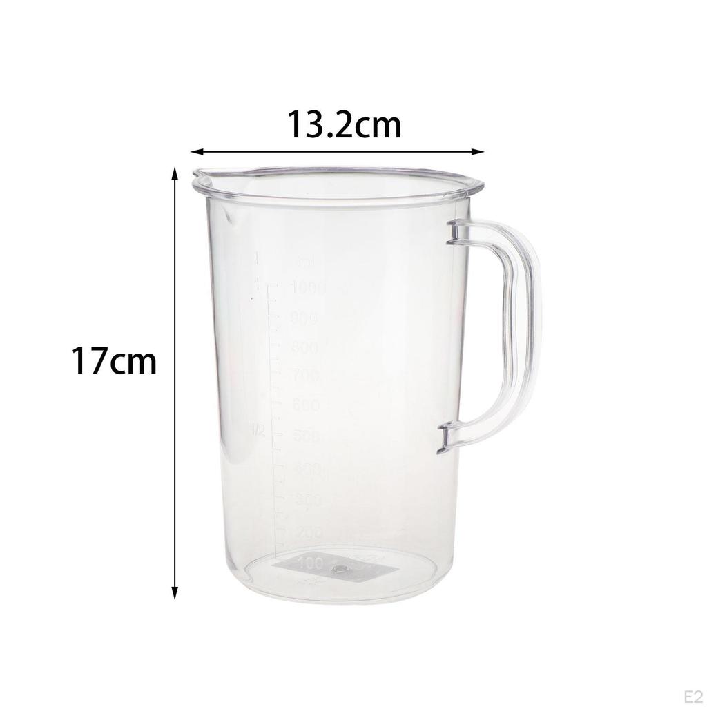 Clear Measuring Cup Set with Spout and Handle for Kitchen Use