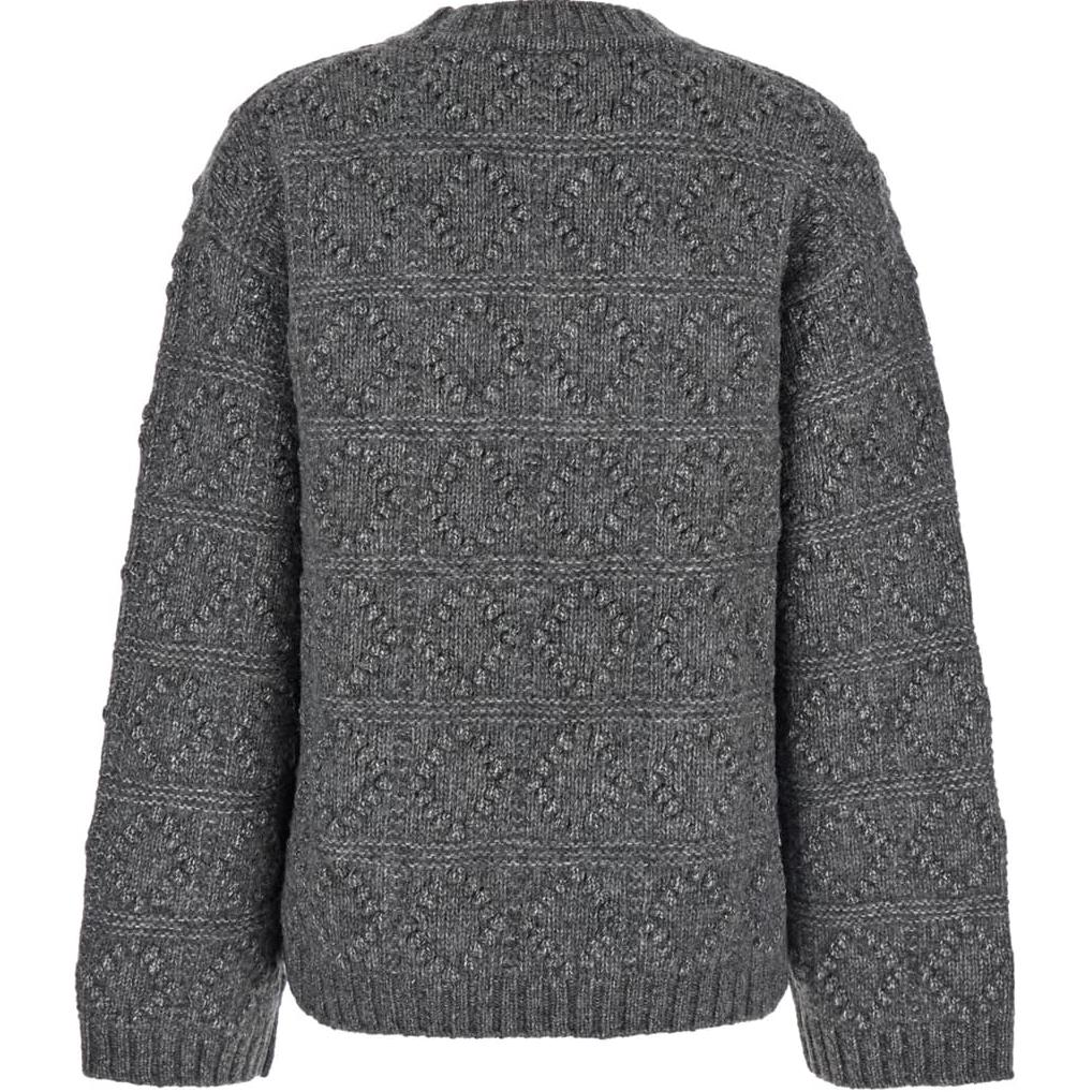 Ganni Loose Fit Drop Shoulder Long Sleeve Sweater Women sweater Gray K2338-252