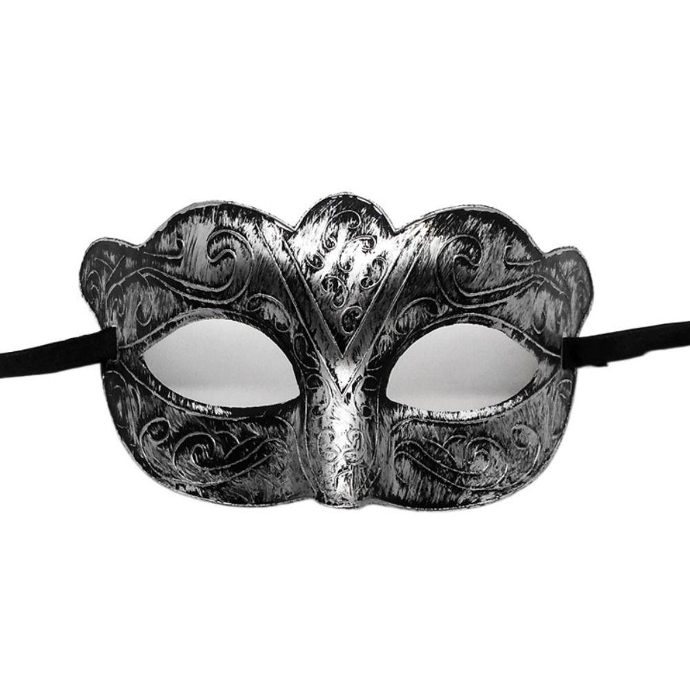 Retro Halloween Masks Plastic Half Face Mask Stage Performance Props Jazz Flat Head Mask Women