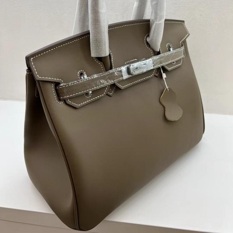 Womens Genuine Leather Tote Bag - Crossbody Structured Fashionable Daily Use Medium Size Lock