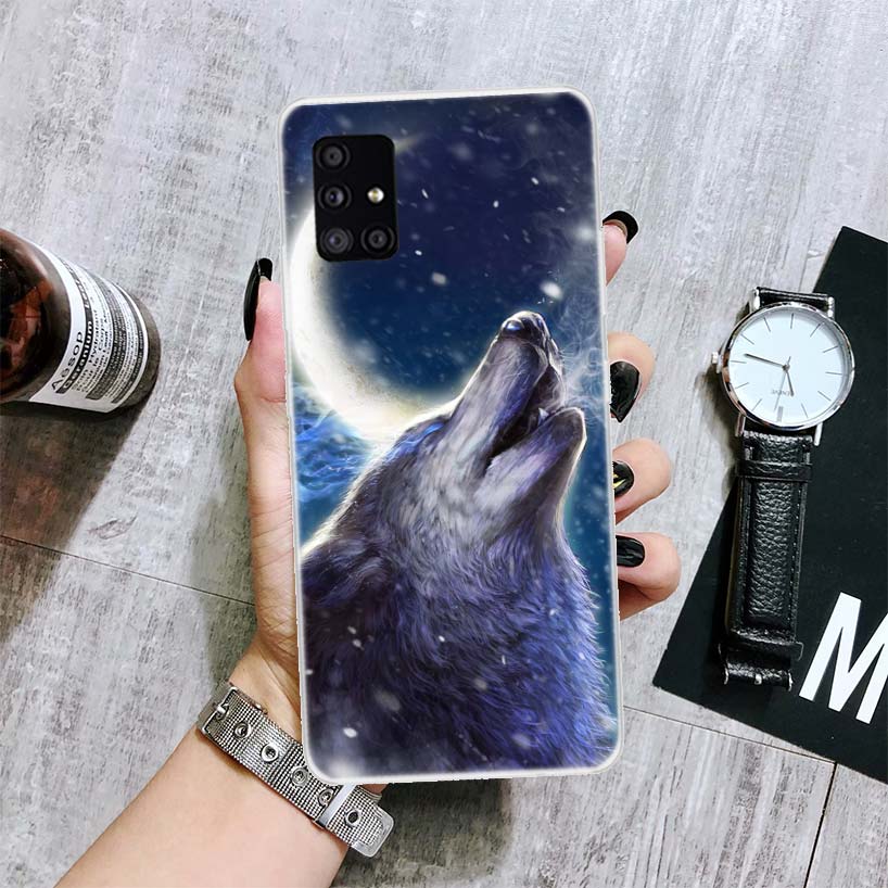 Angry Animal Wolf Fierce Phone Case For Samsung Galaxy A52 A32 A22 A12 A02S A50S A30S A51 A31 AA71 Note 20 Ultra 10 S10 Plus Gal