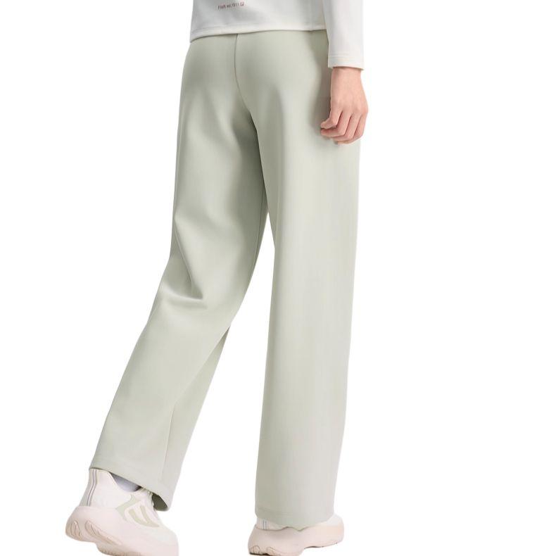 FILA A.P. Series Comfortable Warm Soft Mid-Rise Knitted Sports Pants Women bottoms Cold-White Gray A11W511612F-GY