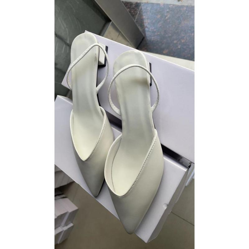 Baotou Sandals for Women's New Summer Simple Pointed-toe Square Heel Sandals for Women's High Heels Thin Strap Fashion Women's Singles Shoes