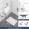 Compact Ceramic Squat Toilet with Flip Lid and Cover Plate