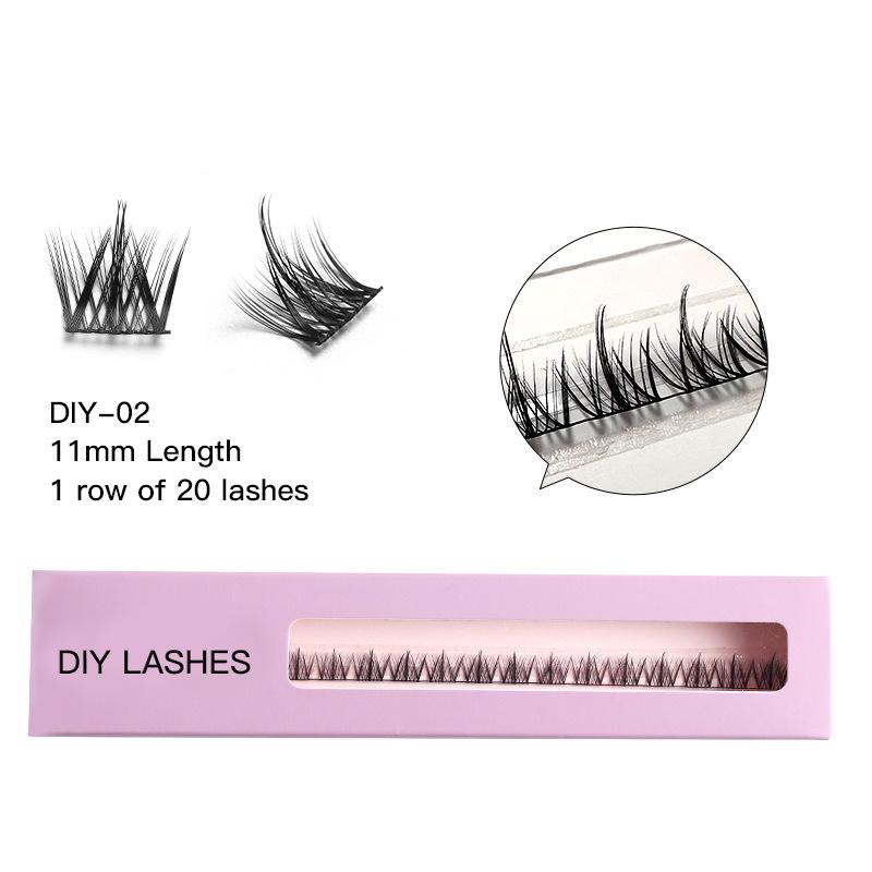 Lazy Trilogy False Eyelashes Diy Fairy Hair Self-Grafting Segmented Eyelashes Fishtail Natural Eyelashes