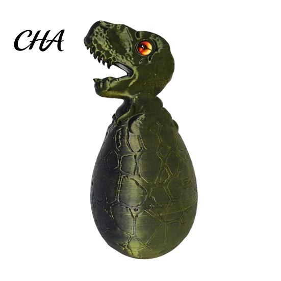 Dinosaur Stress Relief Toy 3D Printed Egg Toy, Articulated Tyrannosaurus Fidget for Desk Decor Relief, Desktop Ornament Home Office Collectible Model