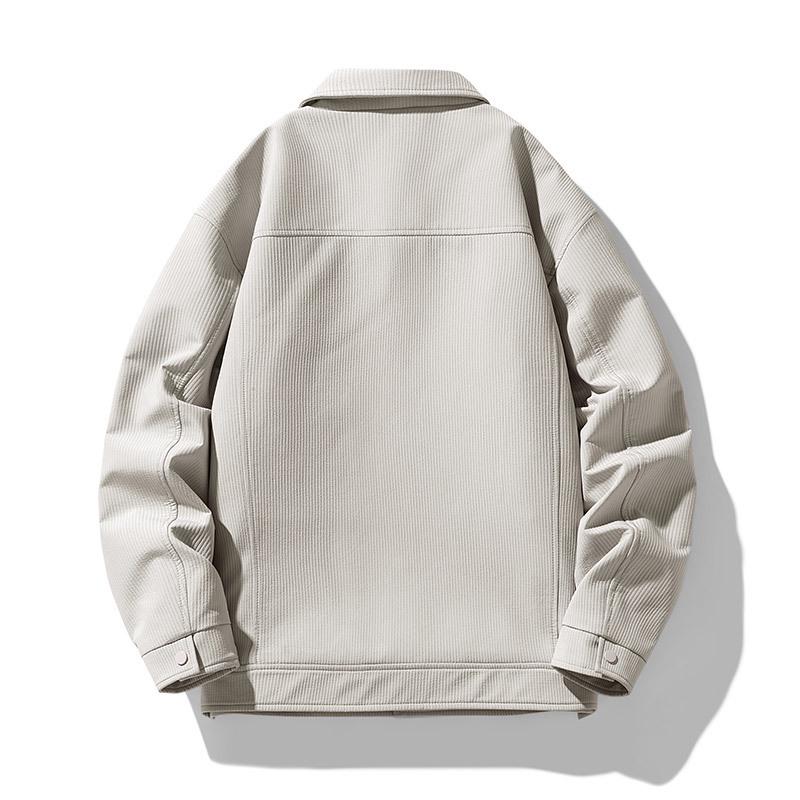 New Men's Casual Solid Color Lapel Jacket - Youthful, Trendy, and Versatile Design
