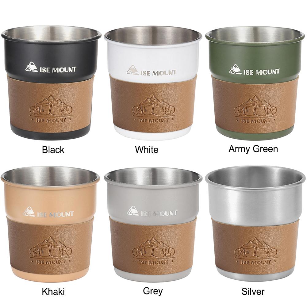 300ML Beer Wine Cups Stackable Camping Cup Drinking Cup Stainless Steel Lightweight for Home and Outdoor Use