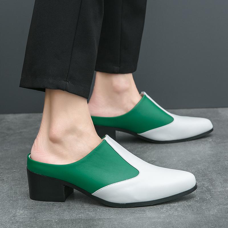 Summer Men Half Slippers Mixed Colors Shoes Male Slip On Casual Mules Moccasins Breathable Penny Loafers Zapatos Hombre