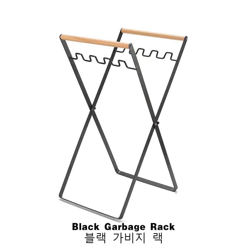 

Camping Folding Storage Rack, Camping Gadgets & Equipment, Portable Garbage Bag Holder, Kitchen Sundries Rack with Wood Handle