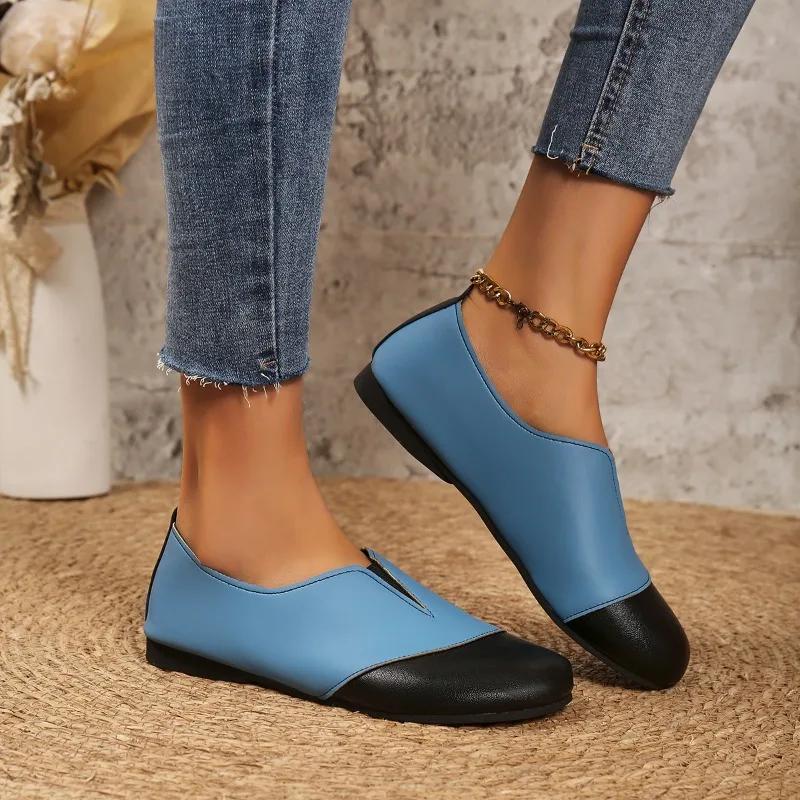 2025 Shoes for Women Slip-on Women's Flats Hot Sale Color Matching Casual Flat Shoes New Plus Size Flat Low Heelszapatos