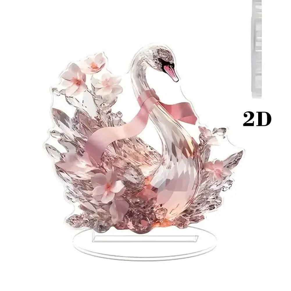 Acrylic Decorative Sign Cat Colorful 2D Flat Print Cute Elephant Ornament Crystal Art Home Decor Figurine Table Ornament Gifts