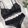 European and American Lace Camisole Bra and Triangle Panty Set - Sexy Temptation Lingerie