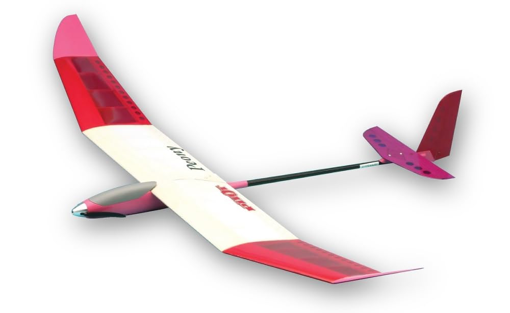 OK Mokei PILOT Peony Basic Electric Glider with Radio 11334 (1.34m) Film-Coated Rudder, Control,