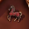 Luxury Enamel Pegasus Brooch: Mythical Horse Pin for Men