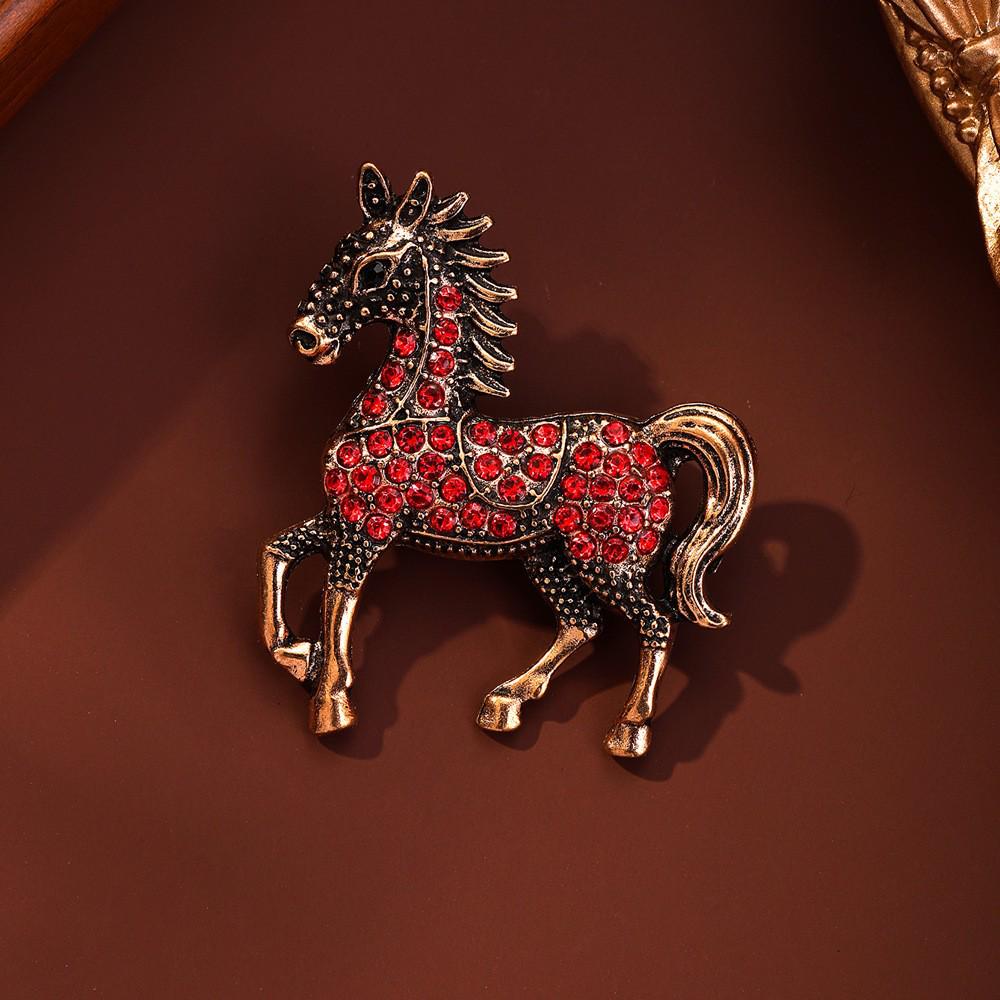 Luxury Enamel Pegasus Brooch: Mythical Horse Pin for Men
