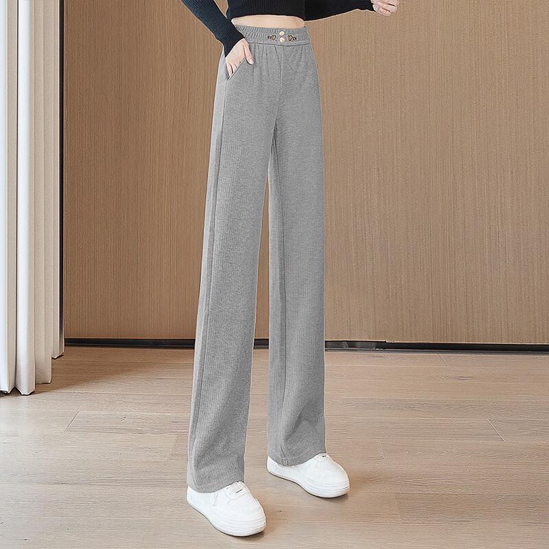 Women's Draped Wide-Leg Elastic Waist Casual Pants