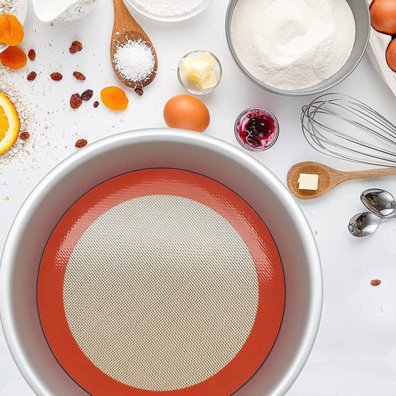 Round Silicone Baking Mats High Temperature Resistant Non-stick Reusable Air Fryer Double-sided