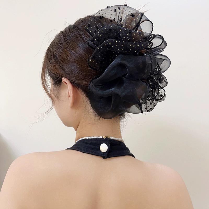 Large Size Hair Claw Bow Black Hair Crabs Hairpin Women Temperament Party Hair Accessories Hair Clip Fashion Headwear Hairpin