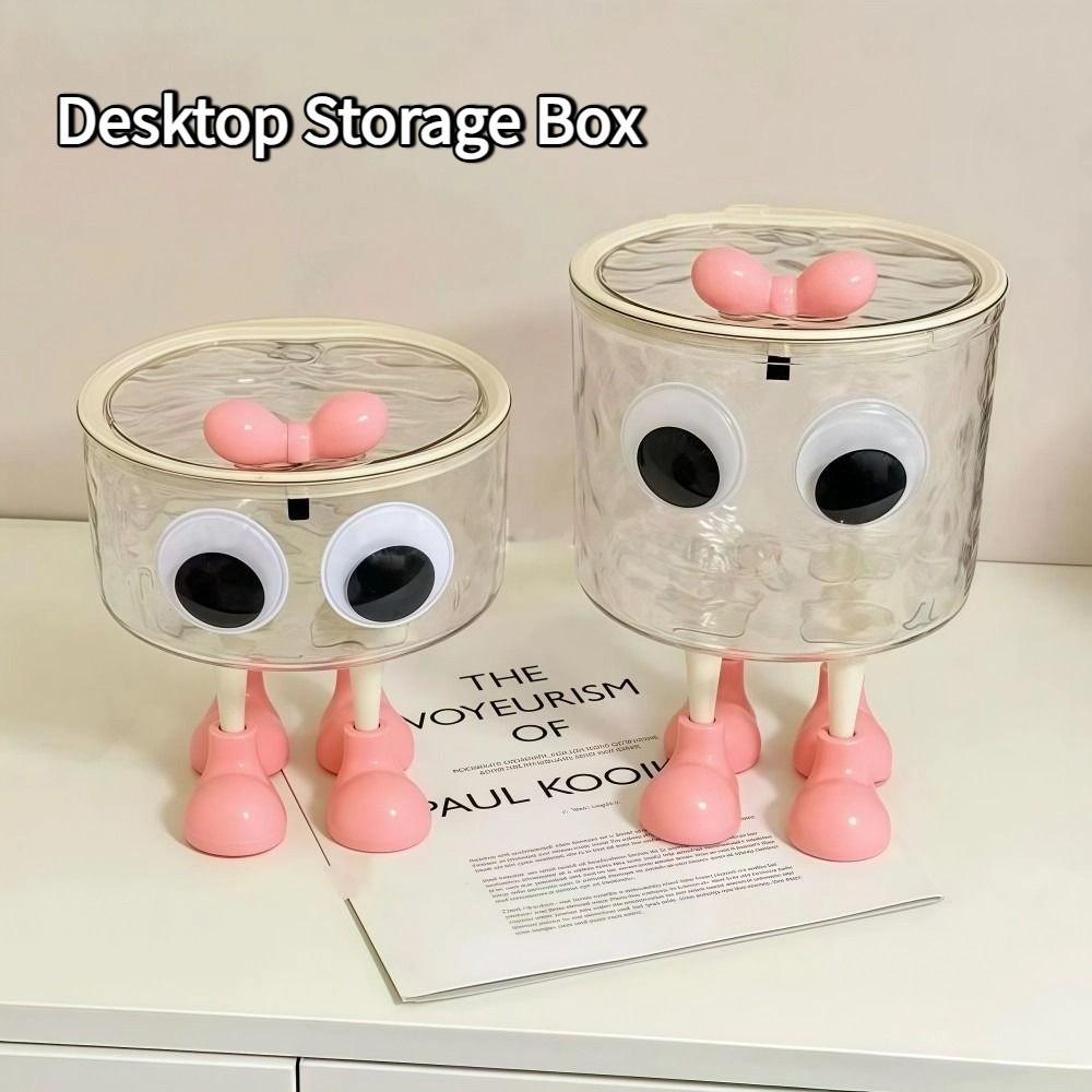 Cartoon Big Eyes Desktop Storage Box Mini Cosmetic Storage Box  Desktop Organization