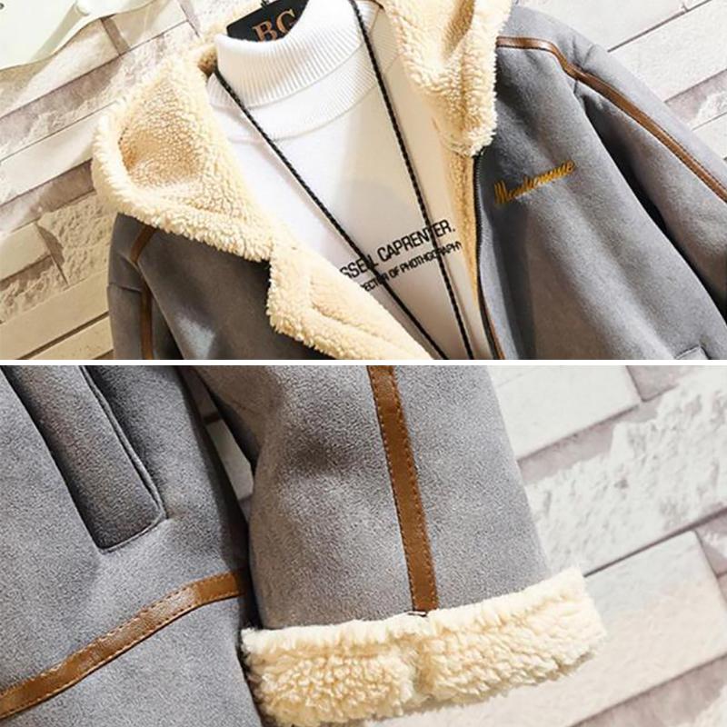Men Cashmere Jacket Winter Hooded Coat Plus Velvet Thick Warm Jacket Retro Style Coat for Youth