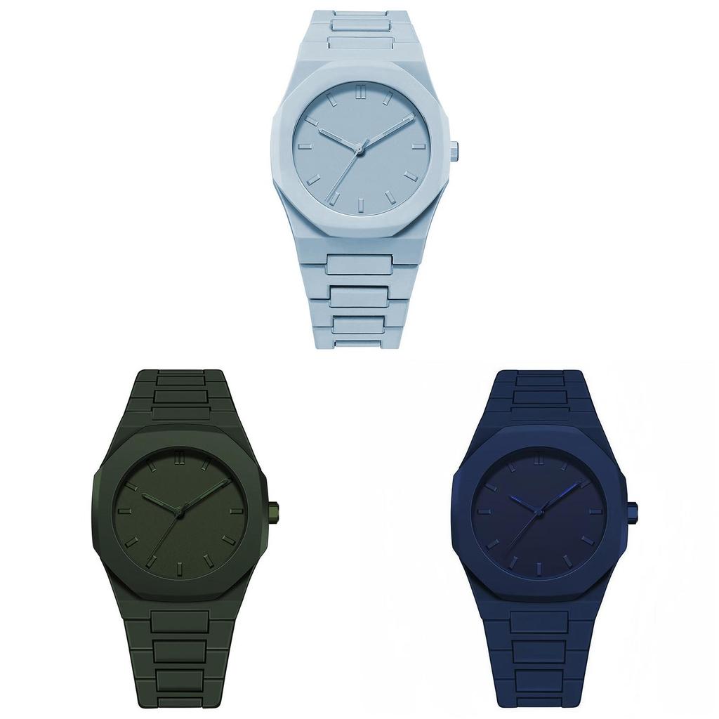 Fashion Octagonal Plastic Watch For Men With Quartz Movement And Logo Customization