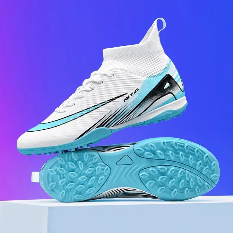 New Men Cleats Soccer Shoes Sport Match Futsal Indoor Training Kids Football Boots High-quality TF/FG Grass Ankle Hot-selling