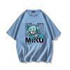 Diva Miku Hatsune Baumwoll-Kurzarm Herren Oversize T-Shirt für Teenager