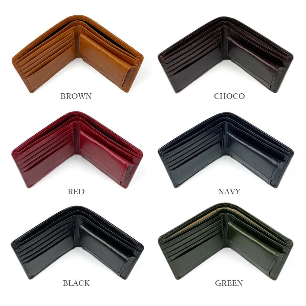 Available in 6 LEE Premium Italian Leather Bifold Real Leather colors Wallet, (0520233a) (Red)